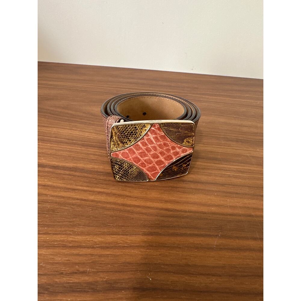 Vintage Prada Leather Belt Size 34/85 - Picture 1 of 11